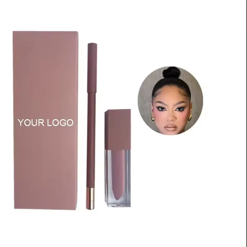 Lip Kit Manufacturer - Custom LOGO 2 in 1 Private Label Matte Liquid Lipgloss