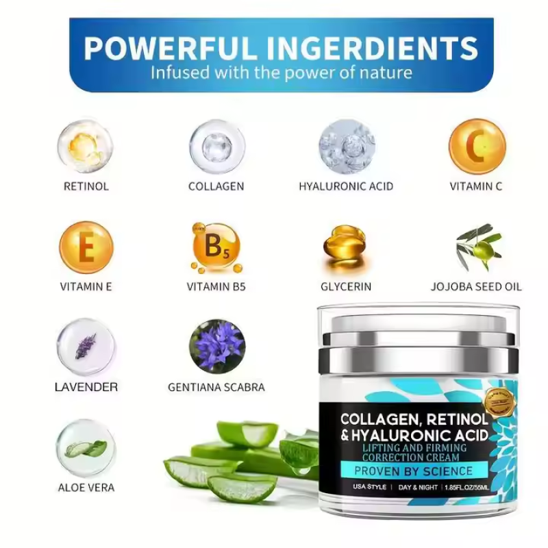 Day Cream Manufacturer - Retinol Hyaluronic Acid Firming with Vitamin C Jojoba Oil