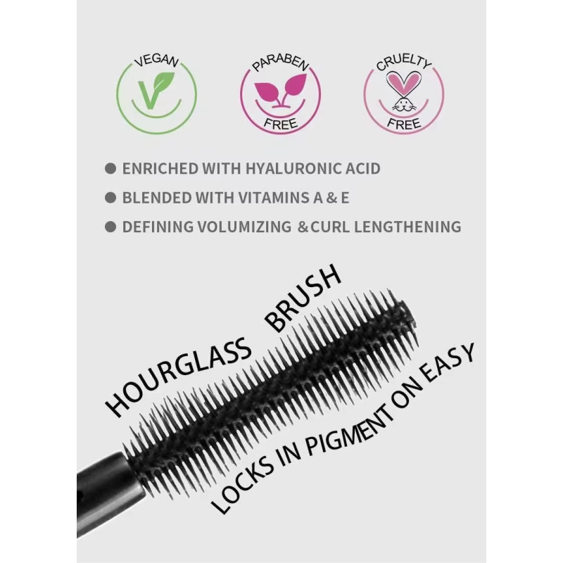 Mascara Factory - Vegan Waterproof Long Lasting Fiber Enhancer Black Liquid