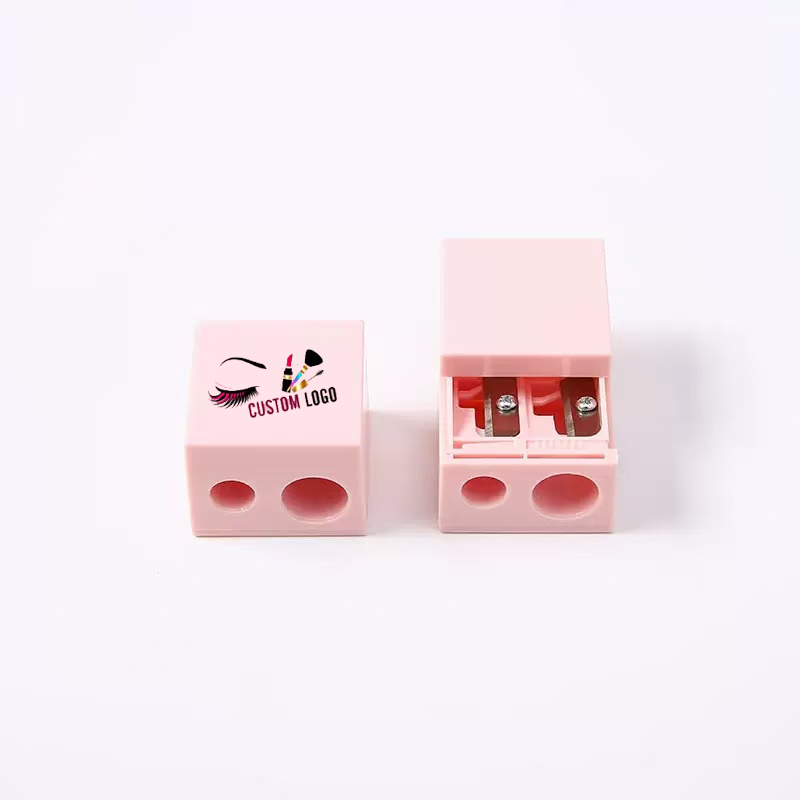 Pencil Sharpener Supplier - Pink Black Eyebrow Lipliner Double Hole Cosmetics