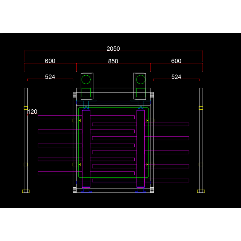 Revolving Turnstile Manufacturer - Waist High Biometric Access