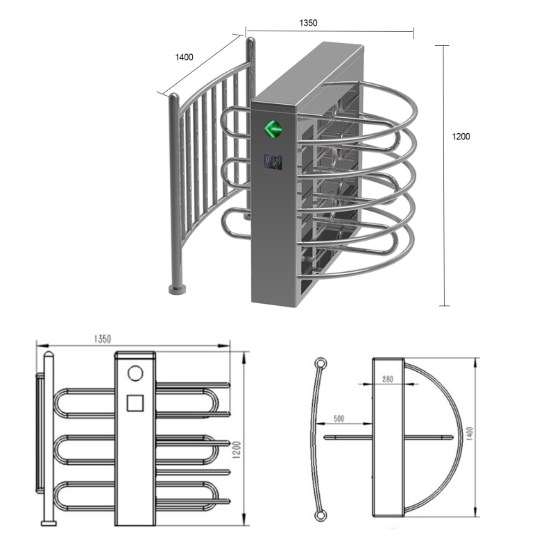 Fast Passage Turnstile Factory - High Speed Railway Station
