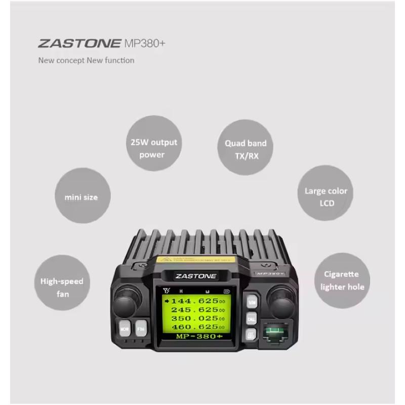 Multiband Radio Manufacturer - ZASTONE Mp380 25W Vehicle