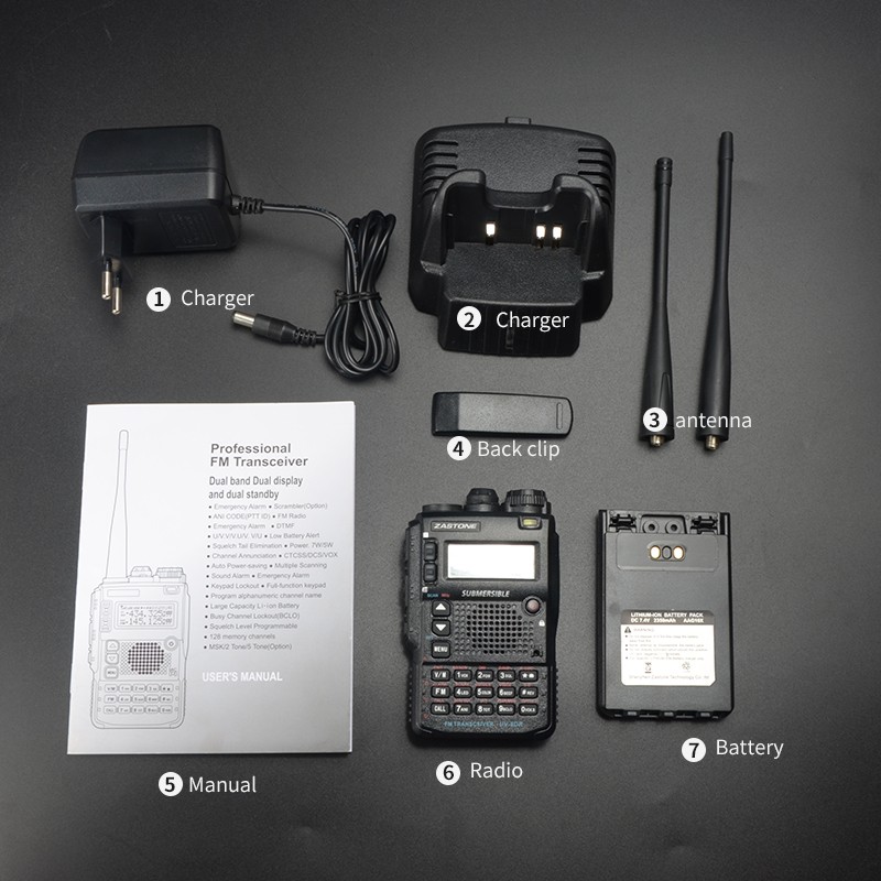 FM Radio Supplier - ZASTONE 8DR Dual Band Two Way