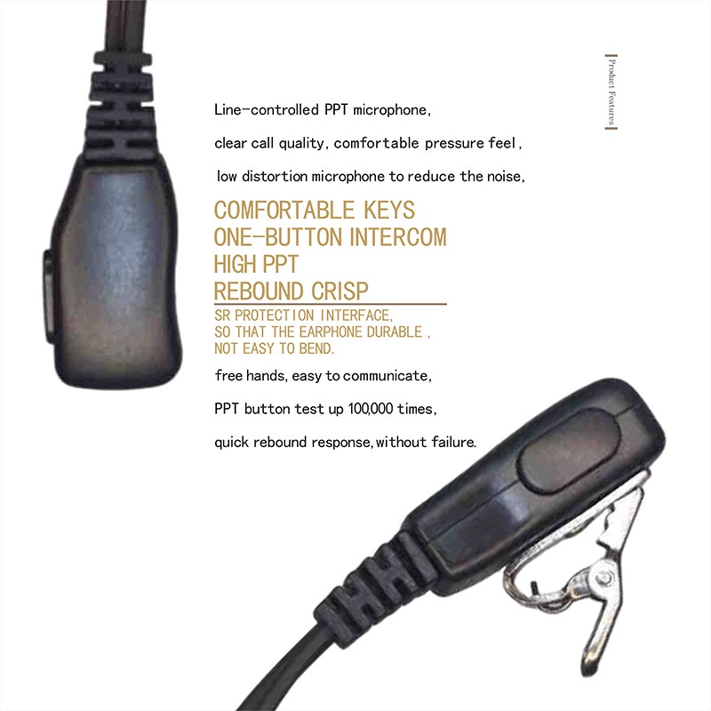 Radio Earpiece Manufacturer - Zastone UV008 Pin Plug