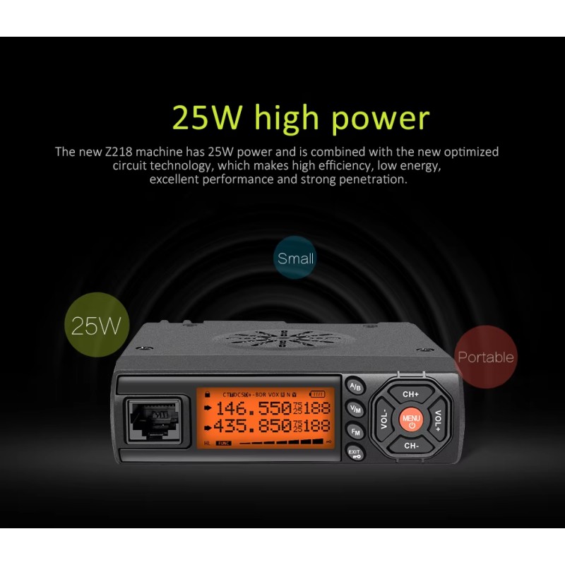 Dual Band Radio Manufacturer - ZASTONE Z218 25W Mobile