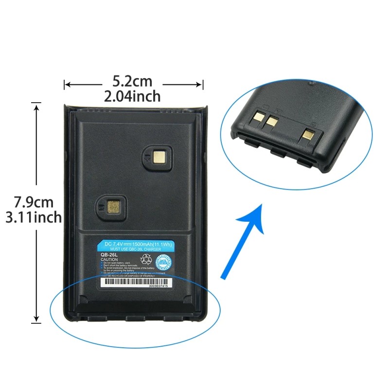 Replacement Battery Factory - OEM QB-26L Walkie Talkie