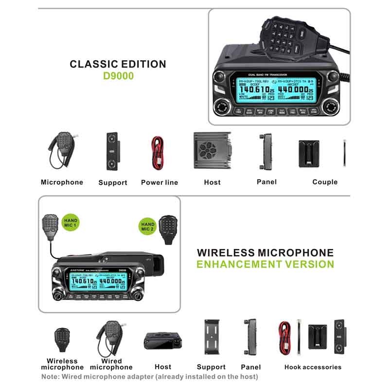 Car Radio Manufacturer - ZASTONE D9000 50W Dual Band Mobile