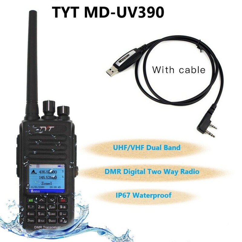 Waterproof Radio Factory - TYT MD-UV390 DMR 100000 Contacts