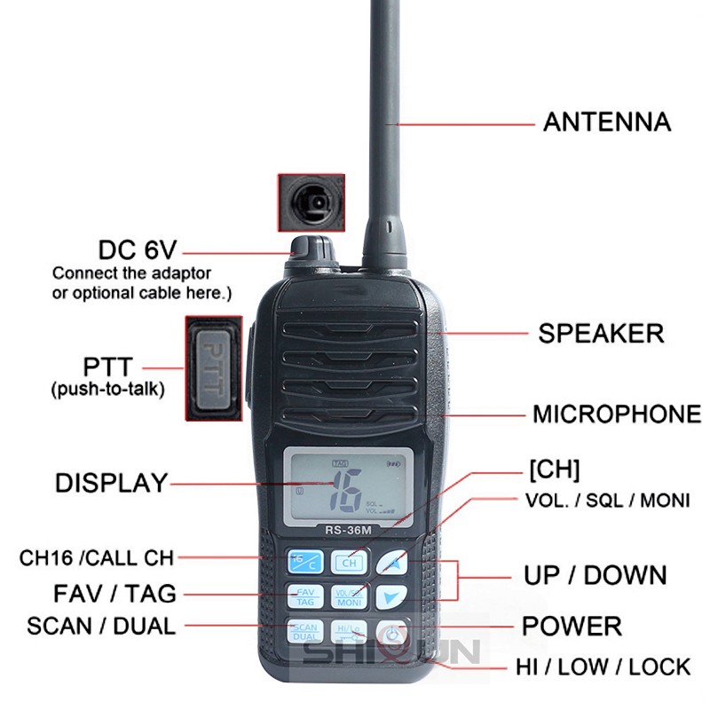Marine Radio Factory - Quanzhou RS-36m 5W IPX7 VHF