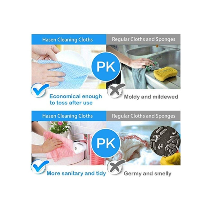 Kitchen Cleaning Wipes Supplier - Reusable Non Woven Dish Window Cloths