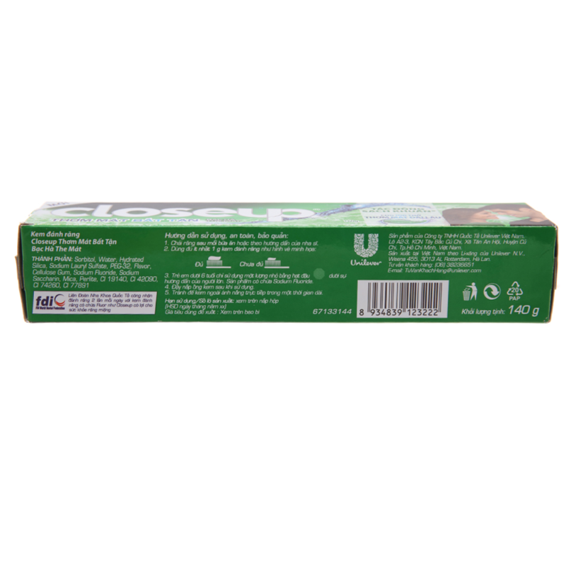 Toothpaste Supplier - Peppermint Whitening 140g Custom