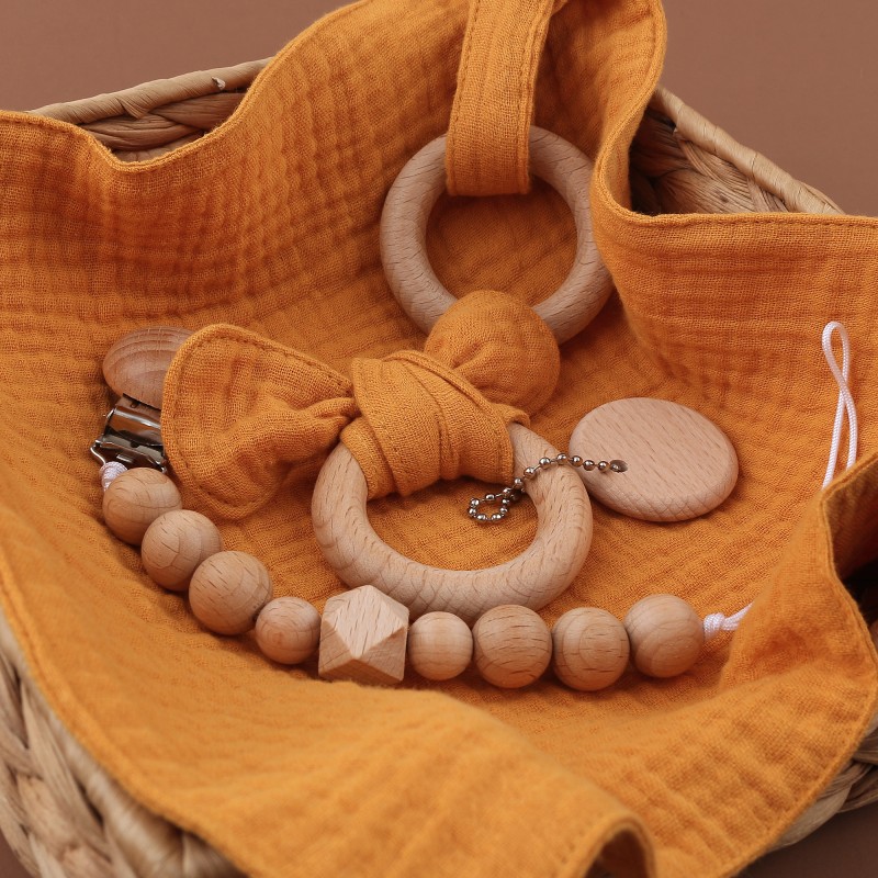 Baby Teething Toy Supplier - Wooden Comforter Set