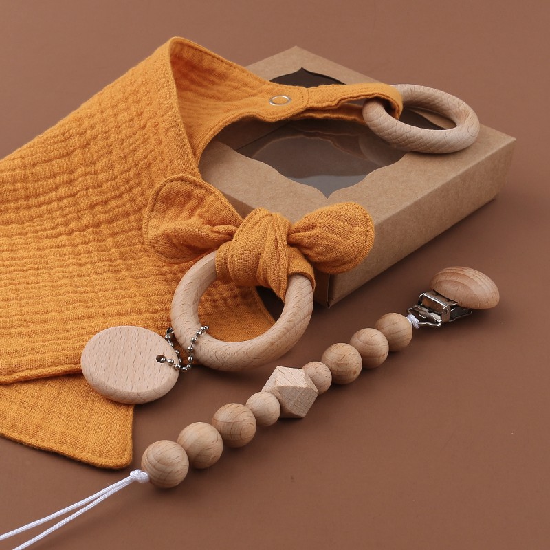 Baby Teething Toy Supplier - Wooden Comforter Set