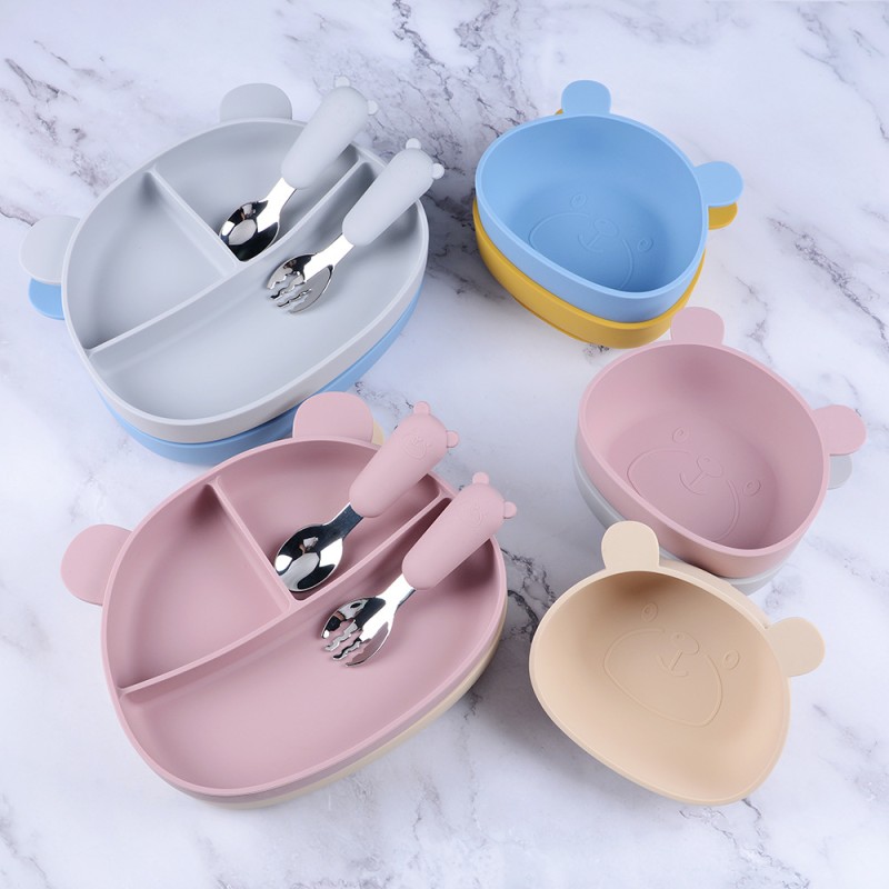Kids Tableware Supplier - Food Grade Bear Bowl