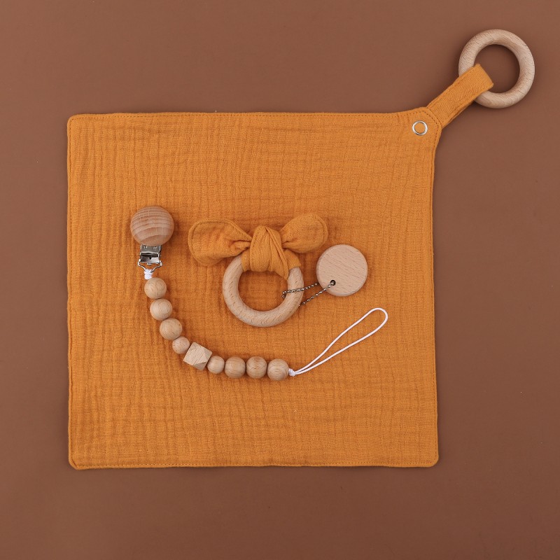 Baby Teething Toy Supplier - Wooden Comforter Set