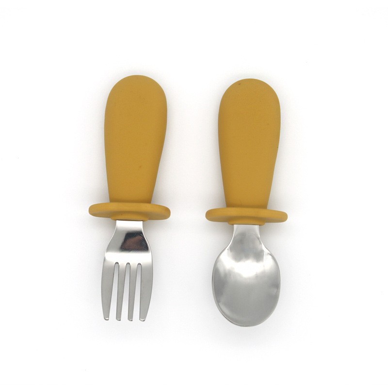 Baby Cutlery Supplier - Silicone Handle Fork