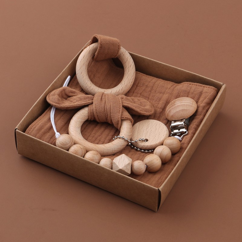 Wooden Teether Supplier - Cotton Baby Teething Ring