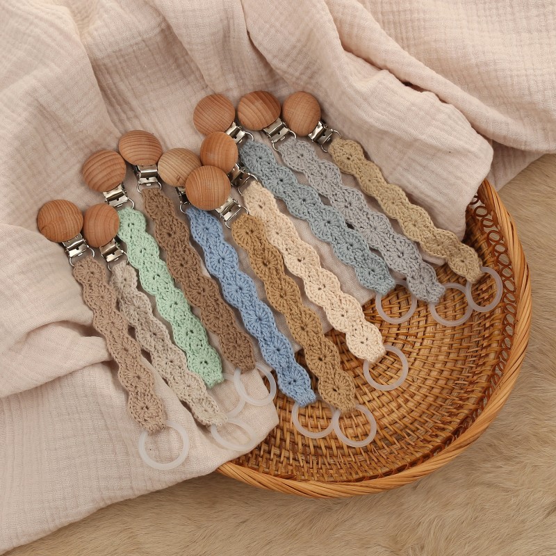Pacifier Clip Supplier - Crochet Cotton Soother Holder