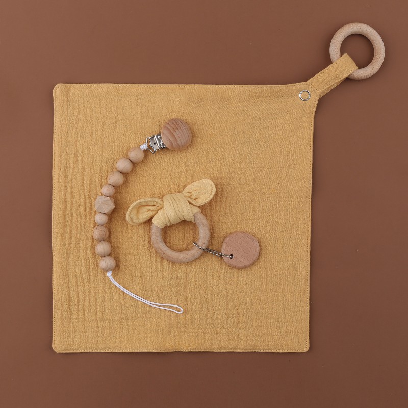 Newborn Gift Set Factory - Pacifier Clip Cotton Bibs