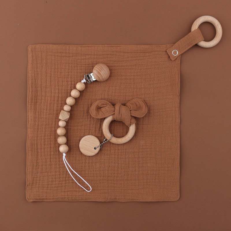 Wooden Teether Supplier - Cotton Baby Teething Ring