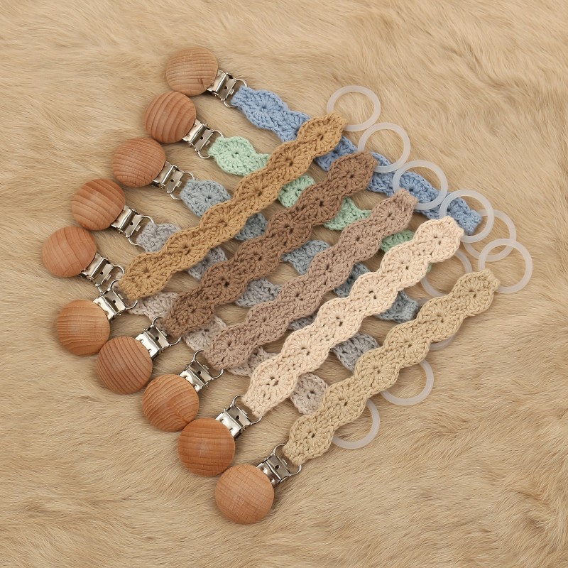 Pacifier Clip Supplier - Crochet Cotton Soother Holder