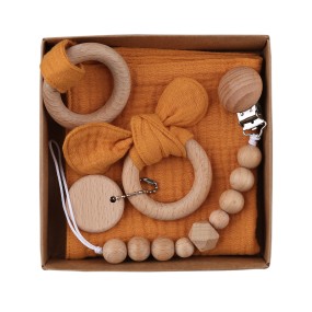 Baby Teething Toy Supplier - Wooden Comforter Set