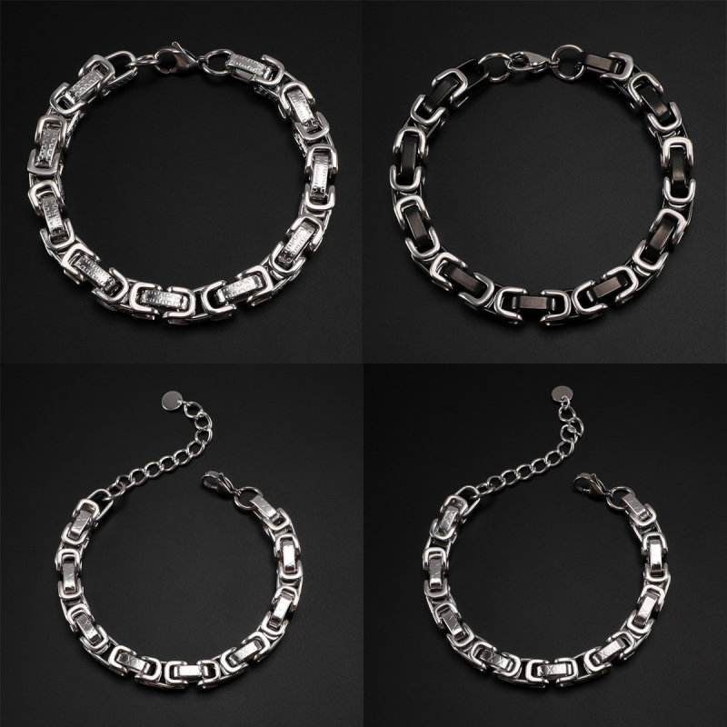 Men's Bracelet Supplier - Wholesale Great Wall Pattern Cuban Chain