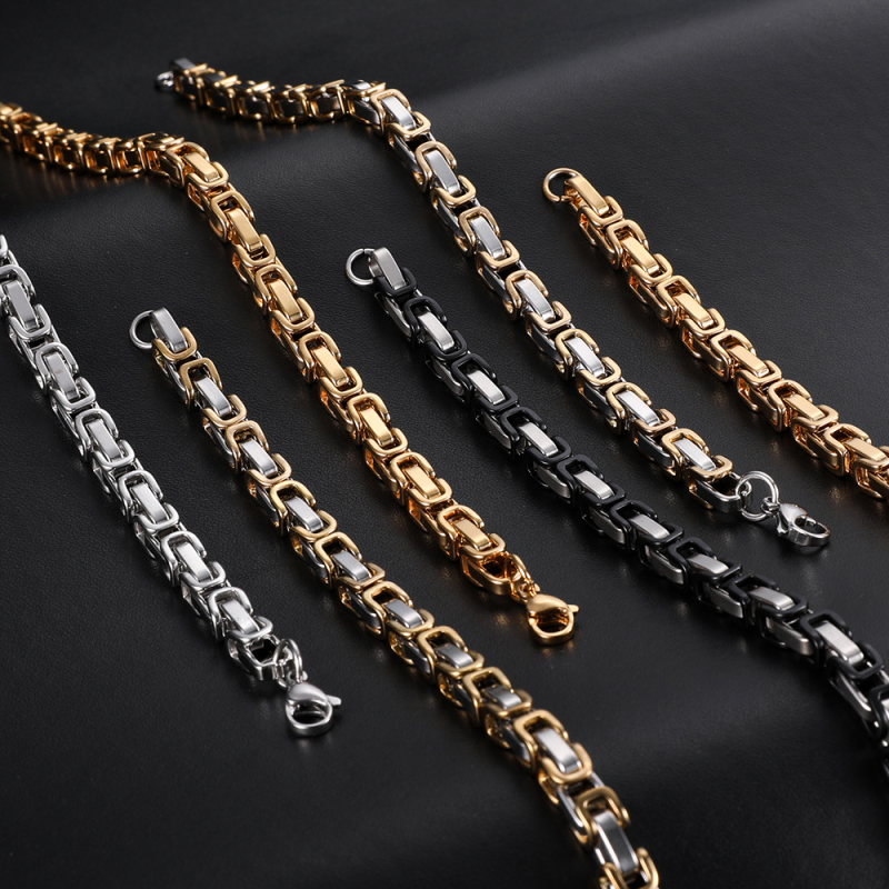 Imperial Bracelet Manufacturer - 6mm Stainless Steel Gold Plated Unisex