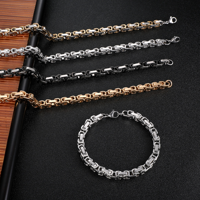 Imperial Bracelet Manufacturer - 6mm Stainless Steel Gold Plated Unisex