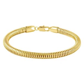 Men's Bracelet Factory - Snake Bone Chain 18K Gold Plated Fashion