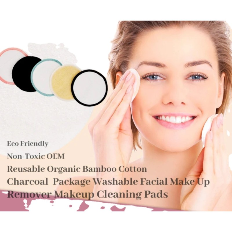Makeup Remover Pads Manufacturer - OEM Bamboo Charcoal Washable