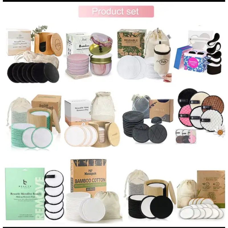 Makeup Remover Pads Manufacturer - OEM Bamboo Charcoal Washable