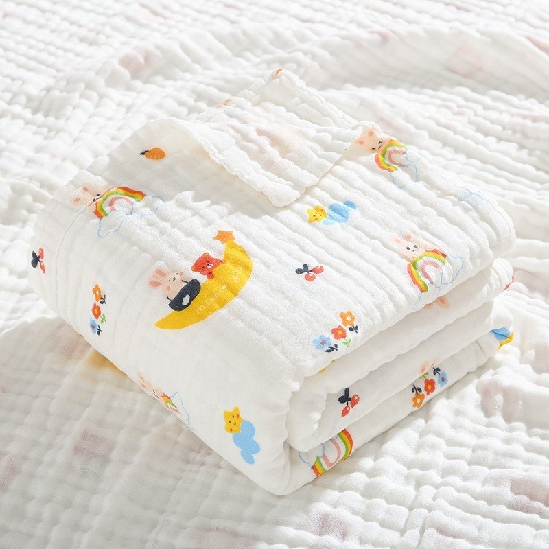 Baby Blanket Manufacturer - Cotton Knitted Muslin Quilt