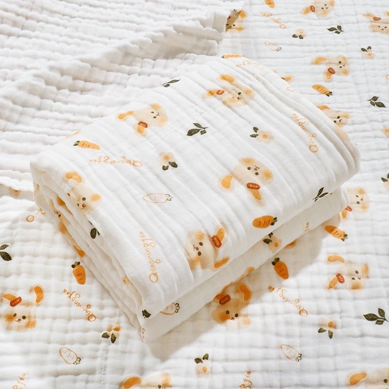 Baby Blanket Manufacturer - Cotton Knitted Muslin Quilt