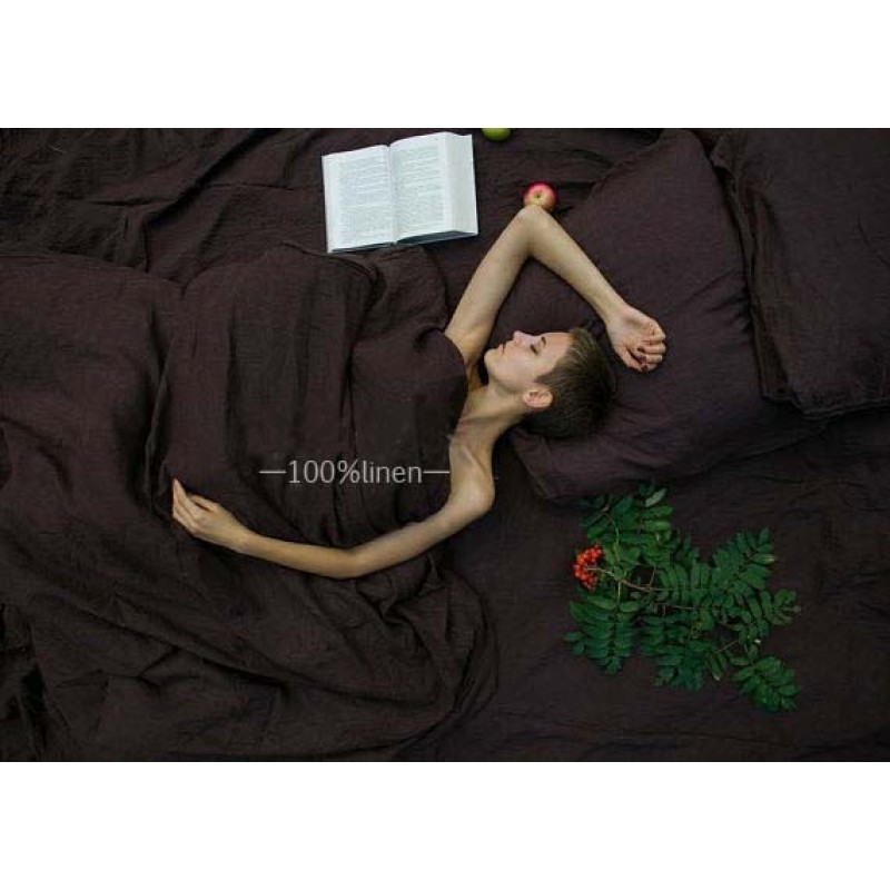 Linen Duvet Set Factory - Khaki Colors Soft