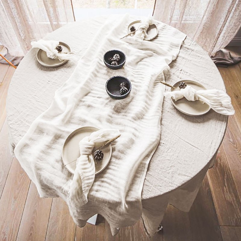 Round Tablecloth Manufacturer - 100% Linen 300cm