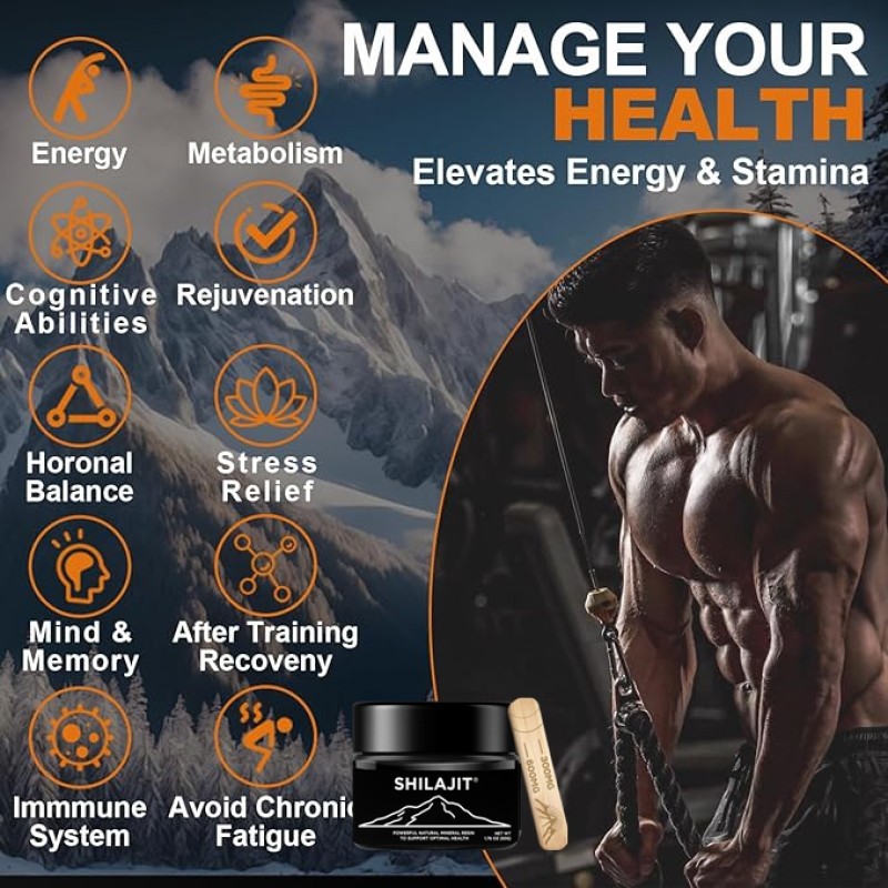 100% Pure Himalayan Fulvic Acid Shilajit Resin Herbal Extract in Bottle Mineral Supplements