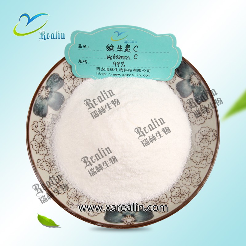 Cosmetic Raw Materials Ascorbic Acid 99% Food Grade Vitamin C Powder
