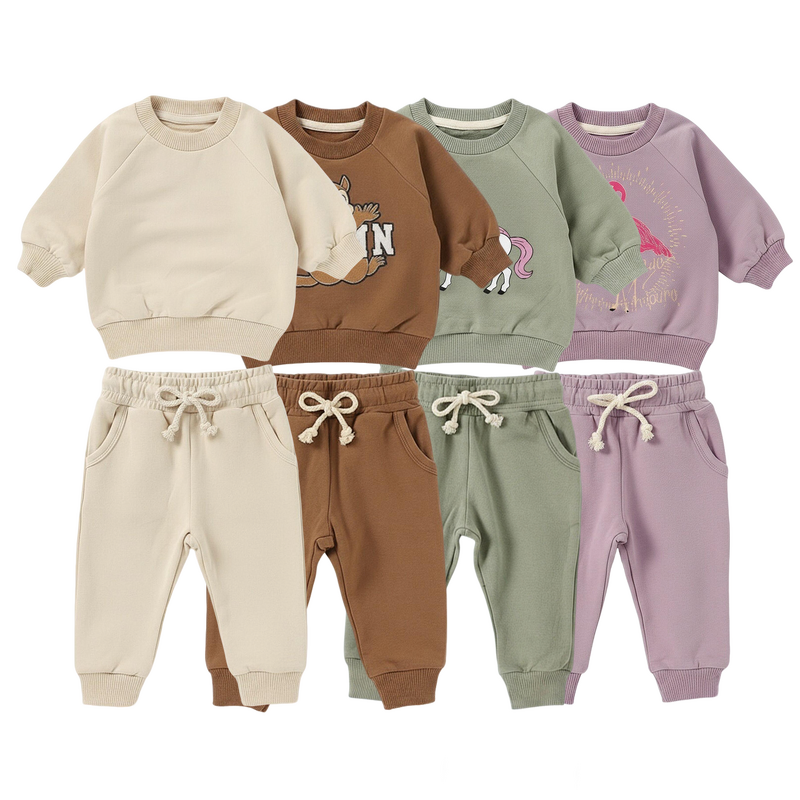 Kids Sweatshirt Supplier - Plain Color Tracksuits