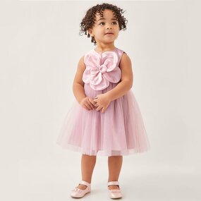 Kid Dress Factory - Puff Sleeve Cotton A-Line