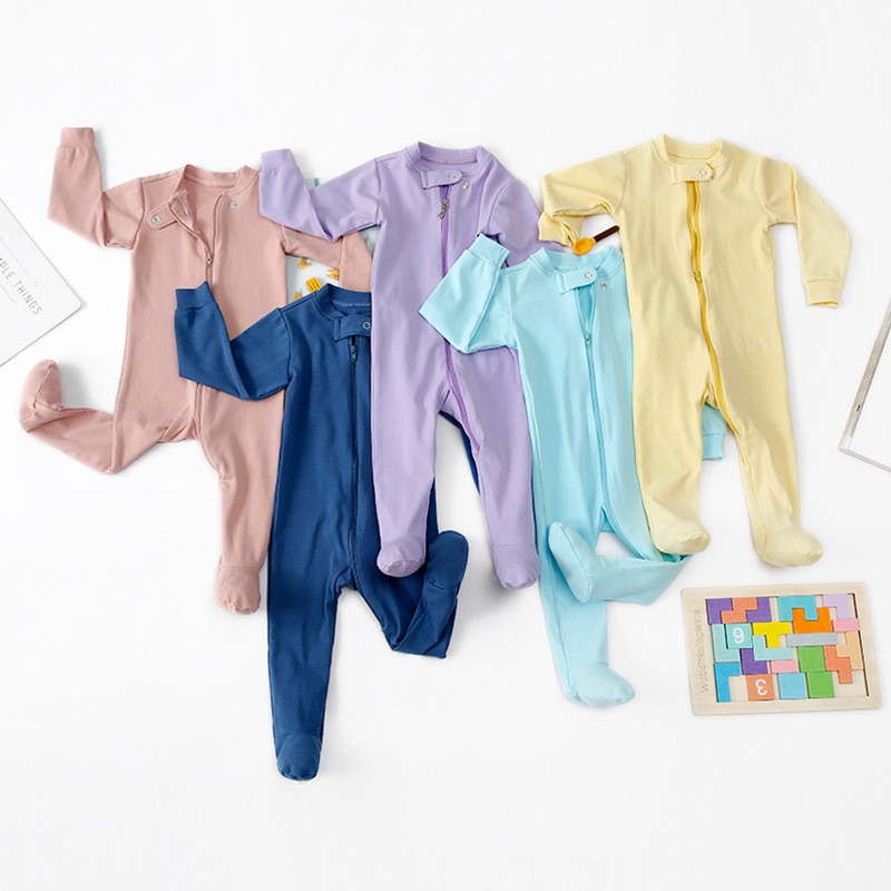 Baby Romper Manufacturer - Organic Zipper Footed