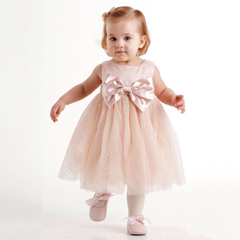 Kid Dress Factory - Puff Sleeve Cotton A-Line