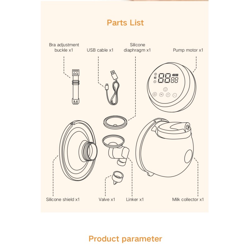 Silicone Breast Pump Manufacturer - Hot Sale Food Grade Wearable