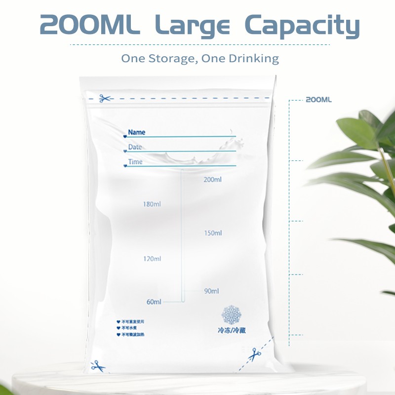 Breast Milk Bag Supplier - Double Zipper PET Material