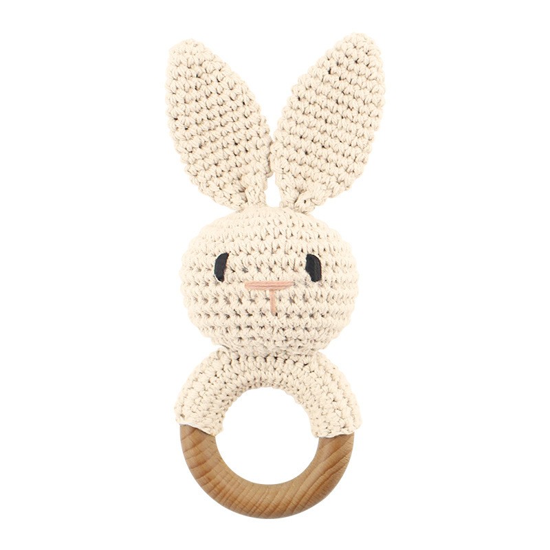 Crochet Rattle Supplier - Handmade Bunny Ring