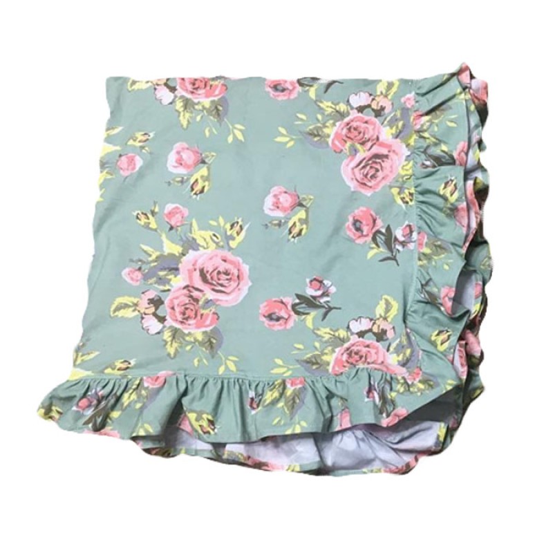Floral Blanket Manufacturer - Ruffle Trim Fleece