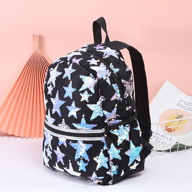 Glitter Backpack Factory - Sequin Stars School