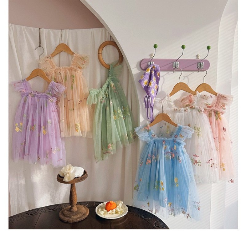 Tutu Dress Manufacturer - Floral Embroidery Ruffle