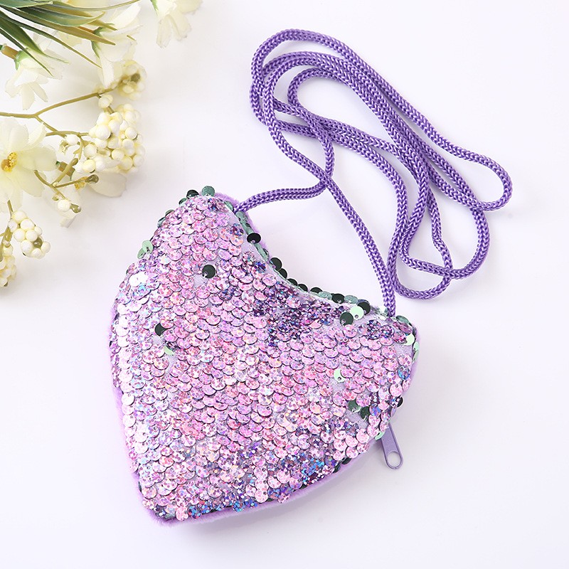 Heart Handbag Supplier - Sequin Messenger Satchel